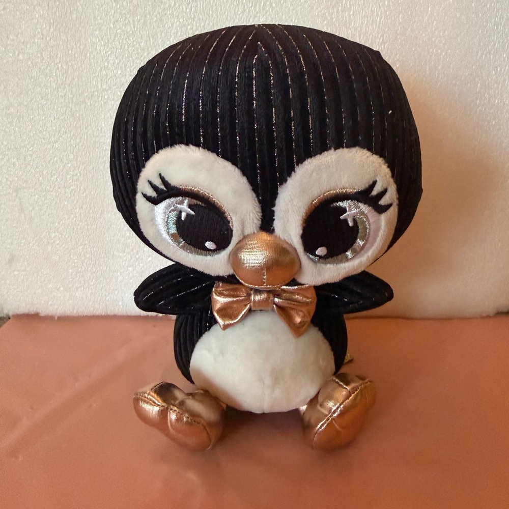 Grace Black and Gold Plush Penguin